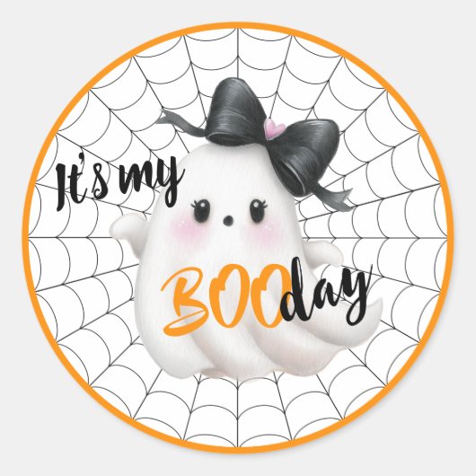 Sticker Rond Web des voeux - BOOday Anniversaire Charme (Devant)
