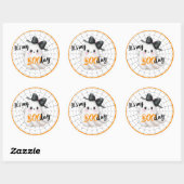 Sticker Rond Web des voeux - BOOday Anniversaire Charme (Feuille)