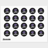 Sticker Rond Web Designer Funny Spider Pun Dark BG (Feuille)