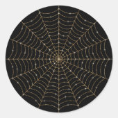 Sticker Rond Web Gold Parties scintillant Spider (Devant)