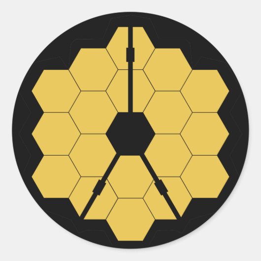 Sticker Rond Webb Space Telescope science nasa space universe (Devant)