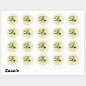Sticker Rond Webkinz Leprechaun Clover Chat Lucky Dino (Feuille)