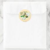 Sticker Rond Webkinz Leprechaun Clover Chat Lucky Dino (Sac)