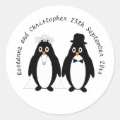 Sticker Rond Wedding du Pingouin (Devant)