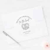 Sticker Rond Wedding Pretzel Favor Bags Personalized (Enveloppe)
