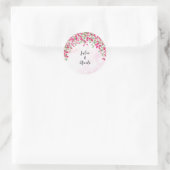 Sticker Rond Wedding shower forestier tropical des Bougainvilli (Sac)