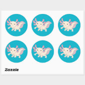 Sticker Rond Wee Adorable Axolotl (Feuille)