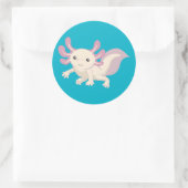Sticker Rond Wee Adorable Axolotl (Sac)