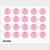Sticker Rond Week-end de célibataire rose et rouge Cherry (Feuille)