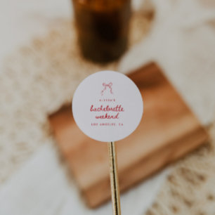 Sticker Rond Week-end d'enterrement de vie de jeune fille Moder