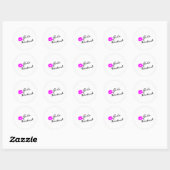 Sticker Rond Week-end Filles (Baiser Blk) (Feuille)