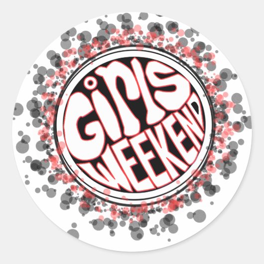 Sticker Rond Week-end Filles Sauvages (Devant)