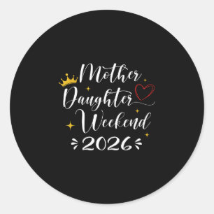 Sticker Rond Week-end mère fille 2026 voyage de filles tenue co