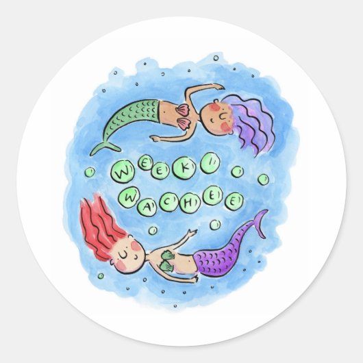 Sticker Rond Weeki Wachee (Devant)