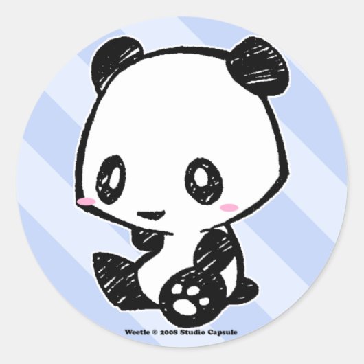 Sticker Rond Weetle Panda (Devant)