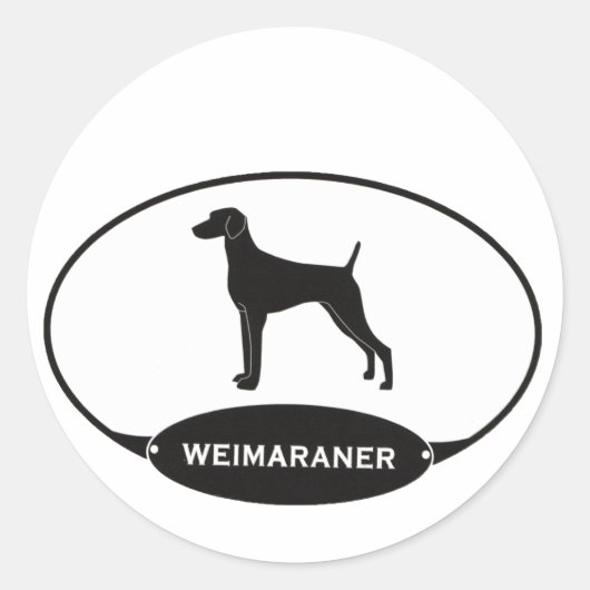 Sticker Rond Weimaraner (Devant)