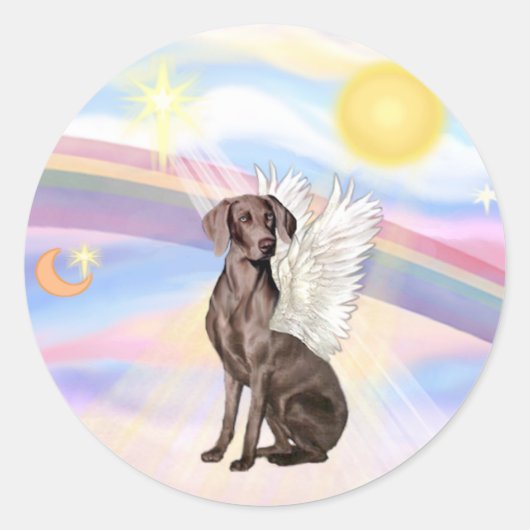 Sticker Rond Weimaraner (Devant)