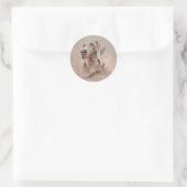 Sticker Rond Weimaraner Poster Canvas Imprimer Tapisserie Acryl (Sac)