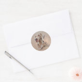 Sticker Rond Weimaraner Poster Canvas Imprimer Tapisserie Acryl (Enveloppe)