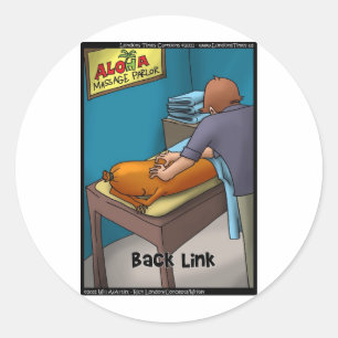 Sticker Rond Weiner Massage aka Cadeaux et Cartes Drôles de Bac