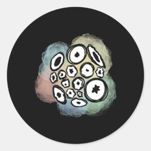 Sticker Rond Weirdcore Dieu Esthétique Sur Pastel Cloud