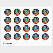Sticker Rond Welcome (Feuille)