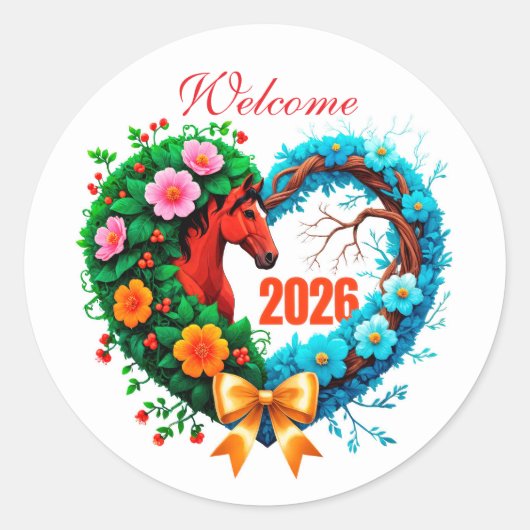 Sticker Rond Welcome 2026 (Devant)