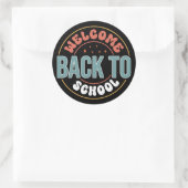 STICKER ROND WELCOME BACK TO SCHOOL (Sac)
