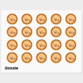 Sticker Rond Welcome Fall Pumpkin pie (Feuille)