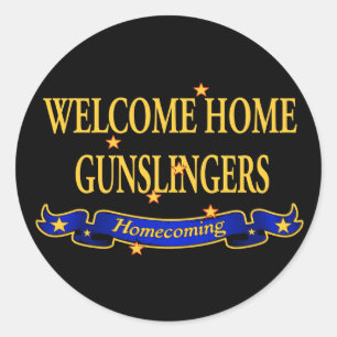 Sticker Rond Welcome Home Gunslingers