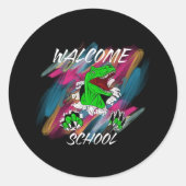 STICKER ROND WELCOME SCHOOL WELCOME BACK TO SCHOOL (Devant)