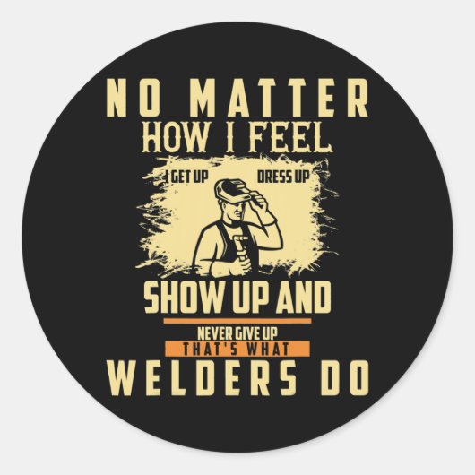 Sticker Rond Welder Dit Welder For Men (Devant)