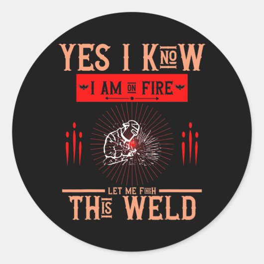 Sticker Rond Welder Dit Welder For Men (Devant)