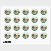 Sticker Rond Welsh Corgi (Pembroke 7b) (Feuille)