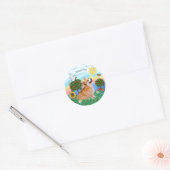 Sticker Rond Welsh Corgi (Pembroke 7b) (Enveloppe)
