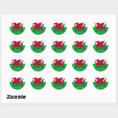 Sticker Rond Welsh Dragon (Feuille)