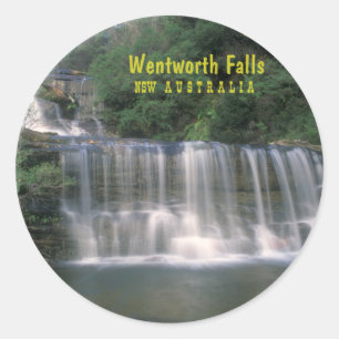 Sticker Rond Wentworth Falls. Australie