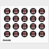 Sticker Rond Wer Couple Wered By God Christian Couples Matching (Feuille)