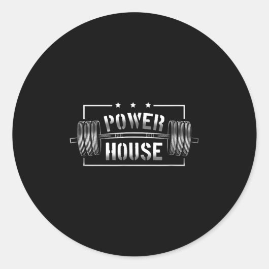 Sticker Rond Wer House Gym Motivation Bold Statement  (Devant)