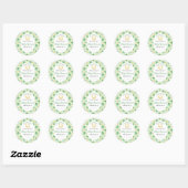 Sticker Rond We're So Lucky Horseshoe St Patrick's Baby Shower (Feuille)