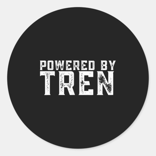 Sticker Rond Wered By Tren _ Legalize Anabolic Steroids _ Funny (Devant)