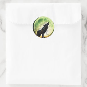 Sticker Rond Werewolf Howl