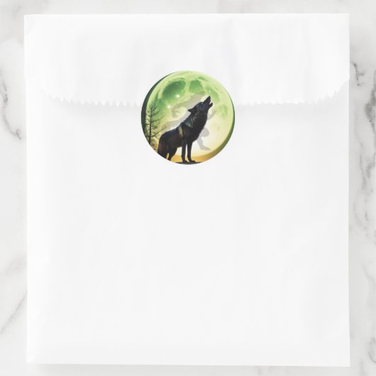 Sticker Rond Werewolf Howl (Sac)