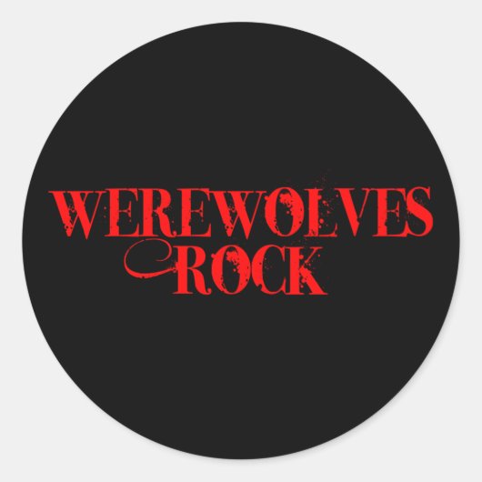 Sticker Rond Werewolves Rock (Devant)