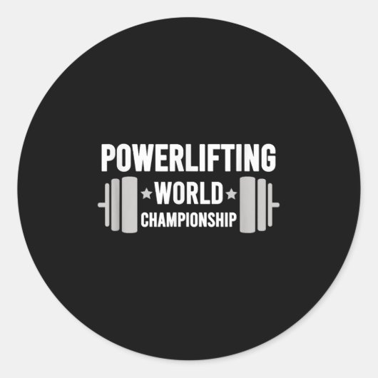 Sticker Rond Werlifter Motivational Gym Werlifting World Chamon (Devant)