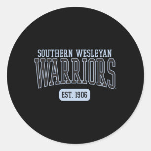 Sticker Rond Wesleyan Sud Swu Warriors Date Est