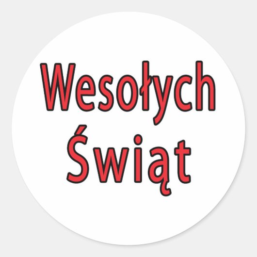 Sticker Rond Wesolych Swiat (Devant)