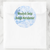 Sticker Rond Wesołych Świąt ... ! Joyeux Noël en polonais gf (Sac)