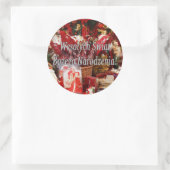 Sticker Rond Wesołych Świąt ... ! Joyeux Noël en polonais wf (Sac)