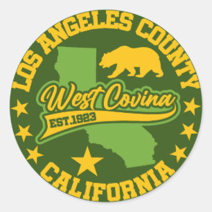Sticker Rond West Covina, Californie